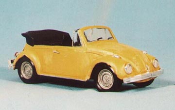 1/25th scale Volkswagen Cabriolet, built and showing body damage, but as yet unweathered.  Revell kit.